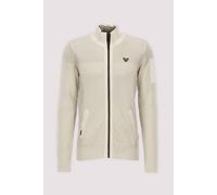 Cardigan PME LEGEND, Herren, Gr. XL, beige (bone weiß), Strick, Obermaterial: 100% Baumwolle, unifarben, regular fit hüftlang, Rundhals, Rippstrickbündchen, Strickjacken, mit markanter Struktur, Baumw