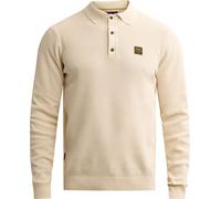 PME Legend Langarm-Poloshirt Strick Bone White - Größe XL Beige XL