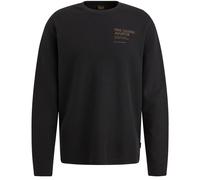 PME Legend - Long sleeve r-neck structured pique gd black onyx - Gr. - XXL
