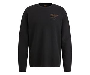 PME Legend Long Sleeve R-Neck Structured Pique Gd - Herren Sweatshirt black onyx XXXL