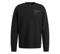 PME Legend Long Sleeve R-Neck Structured Pique Gd - Herren Sweatshirt, Größe:XL, Farbe:black onyx