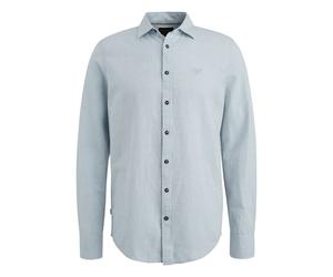 PME Legend Long Sleeve Shirt Cotton Linen 2 Tone - Herren Shirt placid blue M