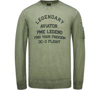 PME Legend - PME Legend Brand Longsleeve, Langarmshirt, olivgrün, erhältlich bei Mode Schönleitner Gmunden - Gr. - S