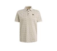 Poloshirt PME LEGEND, Herren, Gr. M, beige (bone weiß), Jersey, Obermaterial: 100% Baumwolle, gemustert, normal, ohne Ausschnitt, Shirts, Kleine Seitenschlitze am Saum (44347957-M) bone weiß