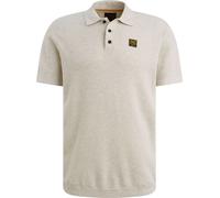 PME Legend Poloshirt Gestrickt Ecru - Größe 3XL Grau 3XL