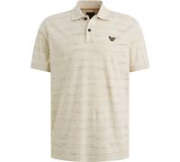 PME Legend Poloshirt Popcorn Piqué Herren Regular Fit gestreift Logo-Stickerei Gr. M bone weiß