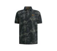 Poloshirt PME LEGEND "Short sleeve polo printed two tone pique", Herren, Gr. XL, carbon, Jersey, Obermaterial: 100% Baumwolle, bestickt, regular fit normal, ohne Ausschnitt, Shirts, mit Logo Stickerei