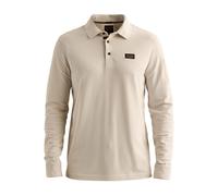 PME Legend Regular Fit Longsleeve Poloshirt Bone White, Einfarbig