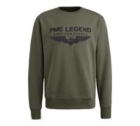 Sweatshirt PME LEGEND "Crewneck soft terry with logo", Herren, Gr. L, grau (beluga), Sweatware, Obermaterial: 100% Baumwolle, bestickt, casual, regular fit taillenbedeckt, Rundhals, Langarm Rippbündch