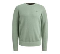 Rundhalspullover PME LEGEND, Damen, Gr. XXL, desert sage, Strick, Obermaterial: 50% Baumwolle, 50% Modal, regular fit normal, Rundhals, Rippbündchen, Pullover Rundhalspullover, mit Logo Stickerei (765
