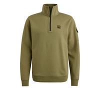 PME Legend Regular Fit Pullover Oil Green, Einfarbig