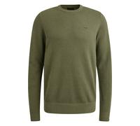 PME Legend Regular Fit Pullover Oil Green, Strukturiert