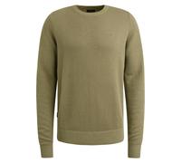PME Legend Strickpullover mit Rundhalsausschnitt und Label-Stitching in Beige, Größe XXL
