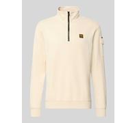 PME Legend Regular Fit Sweatshirt Baumwoll-Mix mit Troyer-Kragen in Offwhite, Größe XXL