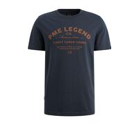 PME Legend Regular Fit T-Shirt Rundhals blau, Bedruckt