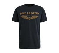 PME Legend Regular Fit T-Shirt Rundhals blau, Einfarbig