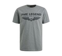 PME Legend T-Shirt Rundhals Baumwolle Elasthan Logo Regular Fit Grau (Grey Melee 960) 3XL