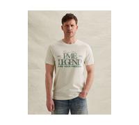 T-Shirt PME LEGEND "Short sleeve r-neck big print", Herren, Gr. XXL, beige (egret), Jersey, Obermaterial: 100% Baumwolle, bedruckt, regular fit normal, Rundhals, gerader Abschluss, Shirts T-Shirt, Reg