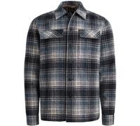 PME Legend Regular Fit Hemdjacke aus Woll-Mix mit Kentkragen in Marine, Größe L