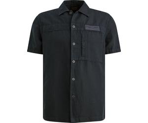 PME Legend Short Sleeve Hemd Cotton Linen Navy - Größe L Dunkelblau L