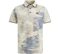 PME Legend - Short sleeve polo Single jersey AOP bone white - Gr. - M