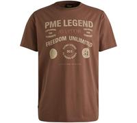 PME LEGEND Kurzarm Shirt Rundhals marron jersey PTSS2509566-8203 M