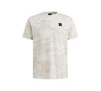 T-Shirt PME LEGEND "Short sleeve r-neck single jersey aop", Herren, Gr. XL, beige (egret), Jersey, Obermaterial: 100% Baumwolle, regular fit normal, Rundhals, gerader Abschluss, Shirts T-Shirt, mit Lo