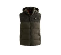 Cordweste PME LEGEND, Herren, Gr. L, grün (beluga), Web, Obermaterial: 90% Polyester, 10% Polyamid, Westen, mit Besatz in Cord-Optik, mit Kapuze (95507835-L) beluga