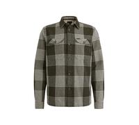 PME Legend - Structure Block Check Overshirt 2 olive night - Gr. - 5XL