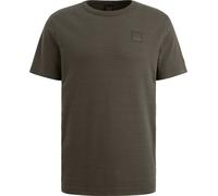 PME Legend T-Hemd Jacquard Gestreift Beluga Grün - Größe M Dunkelgrün M