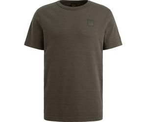 PME Legend T-Hemd Jacquard Gestreift Beluga Grün - Größe M Dunkelgrün M