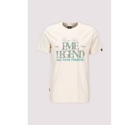 PME Legend Regular Fit T-Shirt Rundhals weiss, Bedruckt