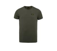 T-Shirt PME LEGEND, Herren, Gr. XL (56/58), grau, Jersey, Obermaterial: 95% Baumwolle, 5% Elasthan, unifarben, normal normal, Rundhals, gerader Abschluss, Shirts T-Shirt, mit Logobadge (99705625-XL) g
