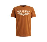 PME Legend Herren Rundhals T-Shirt SHORT SLEEVE R-NECK LOGO CARRIER - Regular Fit