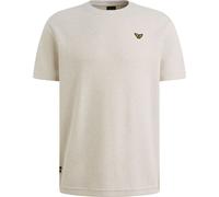 PME Legend T-Shirt Two Tone Texture Ecru - Größe XXL Beige XXL
