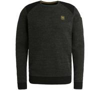 Rundhalspullover PME LEGEND, Herren, Gr. L, schwarz, Strick, Obermaterial: 100% Baumwolle, schmal normal, Rundhals, Bündchen, Pullover (29676113-L) schwarz