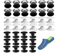 PMELCXD Crocs Knöpfe Set 36-teilig - Ersatzknöpfe und Nieten für Schuhe - 16 mm Schwarz Weiß Zubehör - DIY Schuhdeko für Clogs, Gartenschuhe, Hausschuhe, Reparatur und Gestaltung