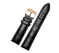 PNESHGTT Kompatibel mit Uhrenarmband, kompatibel mit Casio MTP-1303 1375 LTP-V007L-7E1, wasserdichtes, schweißfestes Uhrenarmband aus Rindsleder for Herren, Zubehör, 20 mm(Black-Rose-K1,20mm)