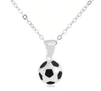 PNPGDYK Fußball Halskette, Edelstahl Fußball Charm Halskette, Kinder Unisex Schmuck mit Kette Fußball Anhänger Halskette Festliches Geschenk Party Favour