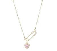 PNZLZIA Elegante Büroklammer-Halskette, silberne Büroklammer-Halskette für Damen, personalisierter sexy Schlüsselbein-Herz-Büroklammer-Anhänger (A)