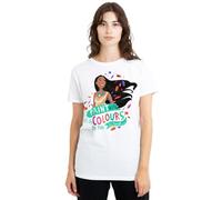 Pocahontas Colours of The Wind Ladies T Shirt, White, XX-Large