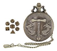 Pocket Watch Würfel - Elegant Pocket Watch Set, Classic Watch Inspired Design | Premium Harz Würfel für Brettspiele, Dungeons und Drachen, Sammelspielwürfel, Rollenspiel Brettspiel Zubehör