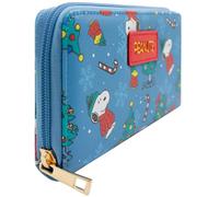 PocketGear Peanuts Snoopy & Woodstock Weihnachtszeit Portemonnaie Clutch Münzfach & Kartenhalter, Blau