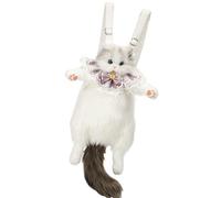 Pocoiau Modischer Frauen Geburtstagsgeschenk, realistischer Katzen Rucksack, Verstellbarer Riemen, große Kapazität für alltägliche Aktivitäten, Geburtstagsgeschenk