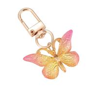 Pocoiau Zarter Schlüsselanhänger mit Schmetterlingsmotiv für Damen, Taschenornament, modisches Handy-Handschlaufe, Zubehör, Metall-Schlüsselanhänger, Acryl, Schmetterling, Taschenanhänger, D