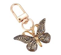 Pocoiau Zarter Schlüsselanhänger mit Schmetterlingsmotiv für Damen, Taschenornament, modisches Handy-Handschlaufe, Zubehör, Metall-Schlüsselanhänger, Acryl, Schmetterling, Taschenanhänger, C