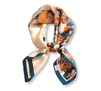 PoeticEHome Seidentuch für Damen aus 100% Maulbeerseide, 66 x 66 cm | Quadratischer Seidenschal und Halstuch für Hals, Haare oder Handtasche; weich, leicht, bedruckt, mit Geschenkverpackung