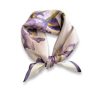 PoeticEHome Seidentuch für Damen aus 100% Maulbeerseide, 66 x 66 cm | Quadratischer Seidenschal und Halstuch für Hals, Haare oder Handtasche; weich, leicht, bedruckt, mit Geschenkverpackung
