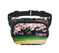 Poezjzw Cherry Blossom Tree Travel Waist Bag Suitable For Running, Cycling And Outdoor Adventures, Store Mobile Phones And Credit Cards, Schwarz, Einheitsgröße