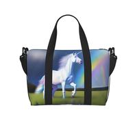 Poezjzw Einhorn-Reisetasche, Wochenend-Tragetasche, für Damen, Krankenhaus-Tasche für Arbeit und Lieferung über Nacht, Gepäcktasche, Schwarz, Einheitsgröße, Schwarz, One Size